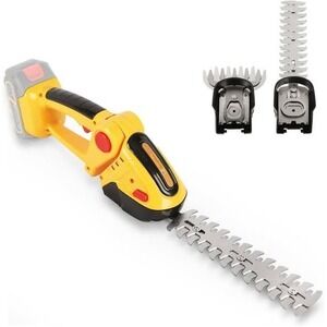 Dual-Blade Hedge Trimmer with Interchangeable Blades - NO‎ Battery & Charger
